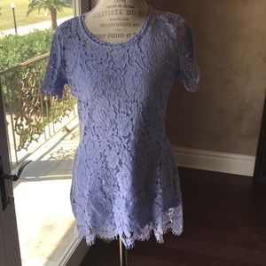 ISAAC MIZRAHI LIVE! Lace tunic top. SZ SM